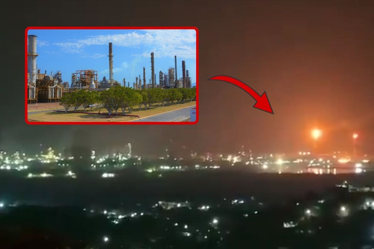 VIDEO: Explosión en la torre de enfriamiento de la refinería “Antonio Dovalí Jaime” deja seis trabajadores heridos y moviliza a los cuerpos de emergencia en Oaxaca