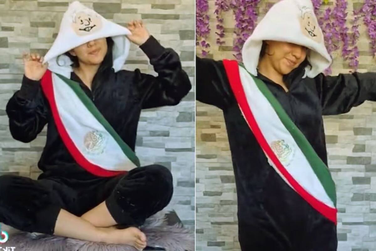 VIDEO: Joven presume pijama de AMLO en TikTok