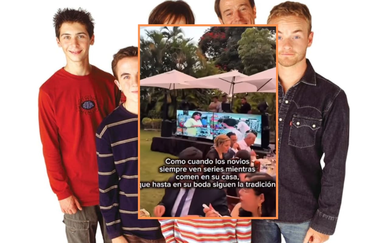 “Hoy para comer vamos a ver una serie porque los consideramos familia”: novios sorprenden en su boda al poner Malcolm el de en medio durante el banquete