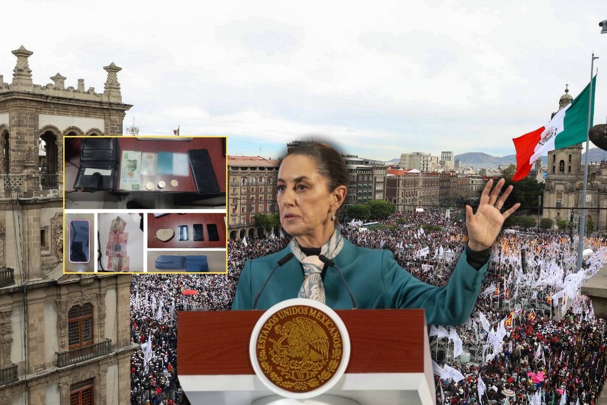 Detienen a 14 personas por robar celulares y carteras durante el informe de los 100 días de Claudia Sheinbaum en el Zócalo de la CDMX