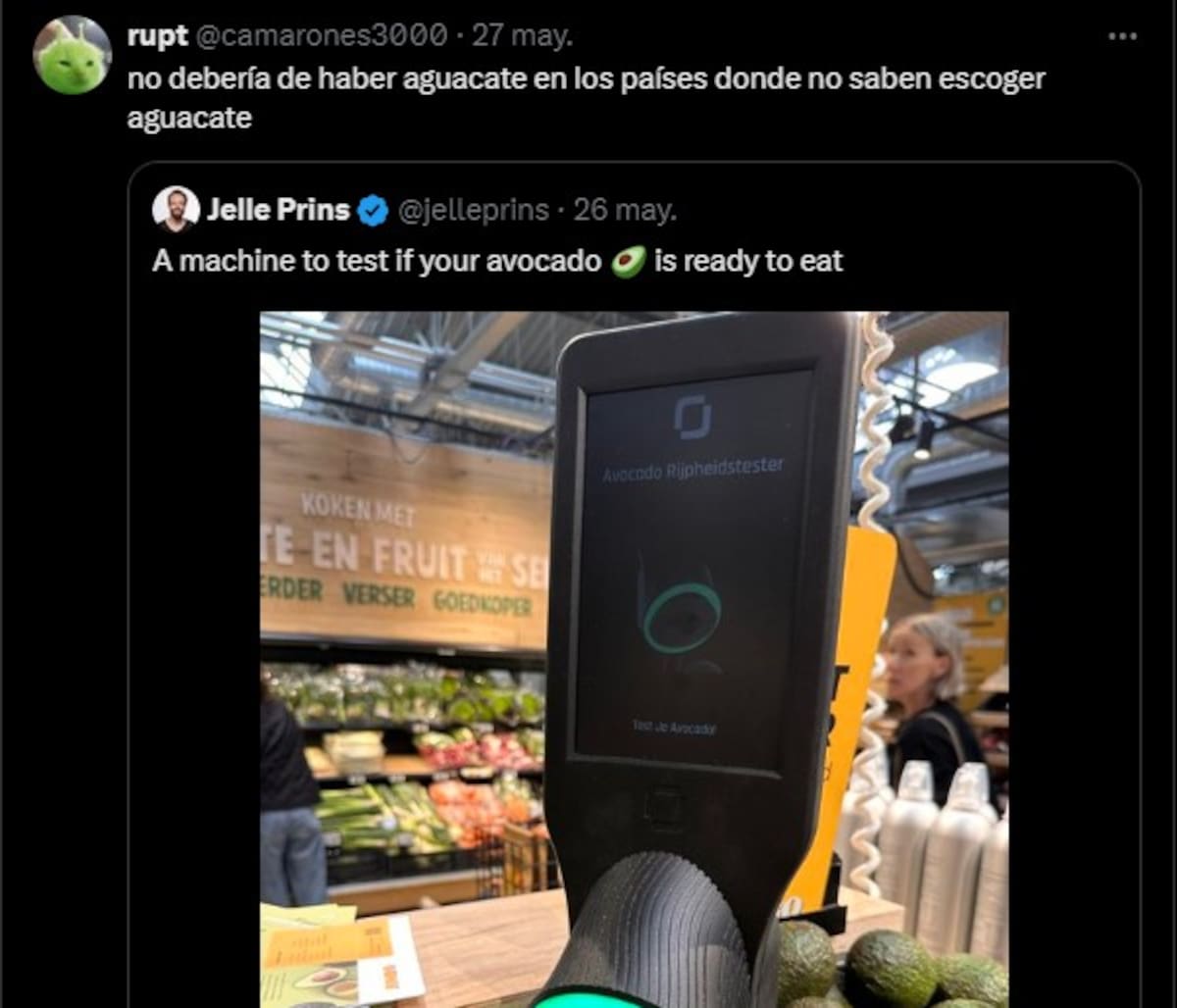 Miles de usuarios hispanohablantes se burlan de una máquina para aguacates en X