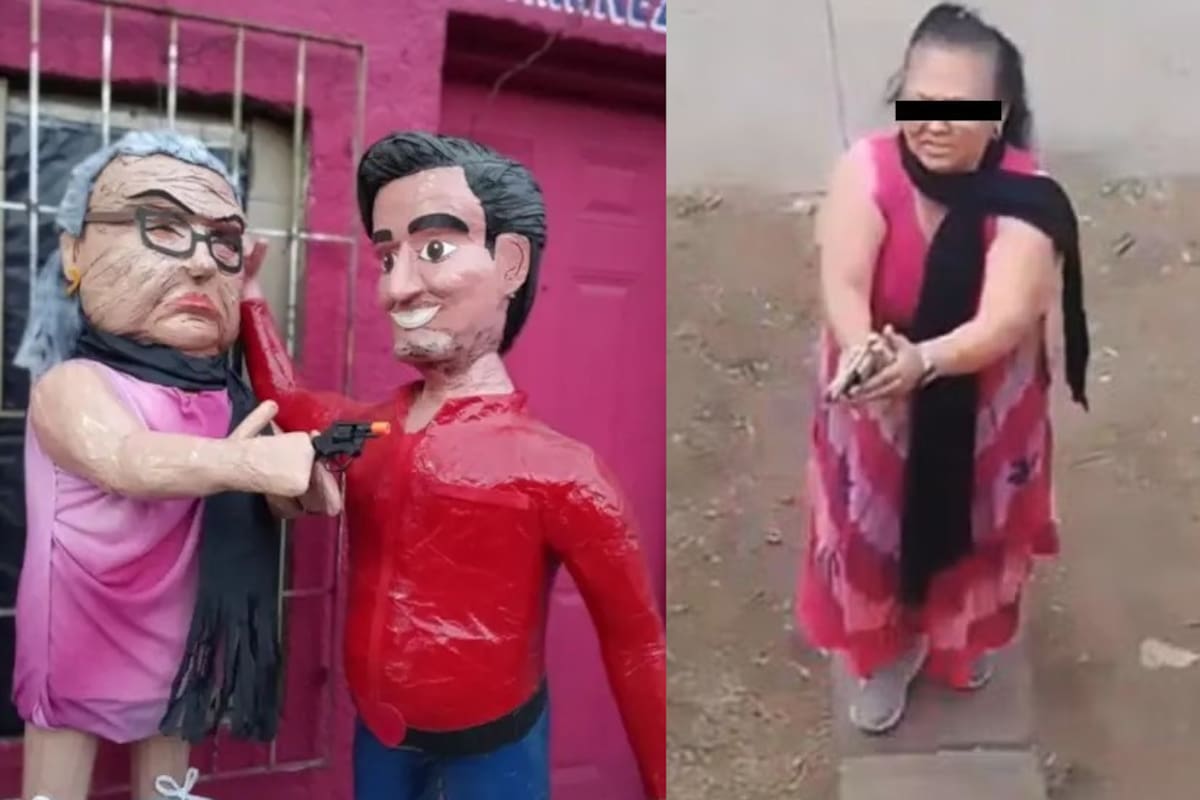 La abuelita sicaria llega en forma de piñata y desata la furia en redes