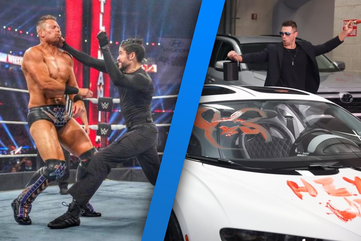Bad Bunny dejó que rayaran su Bugatti real para un segmento en WWE