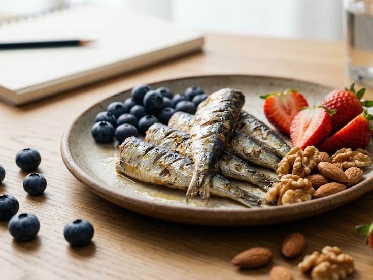 Experto en longevidad revela que las sardinas, arándanos, fresas y frutos secos pueden mejorar significativamente los síntomas del TDAH al regular la formación de neuronas y estabilizar los niveles de glucosa según explica detalladamente el reconocido experto en longevidad y salud