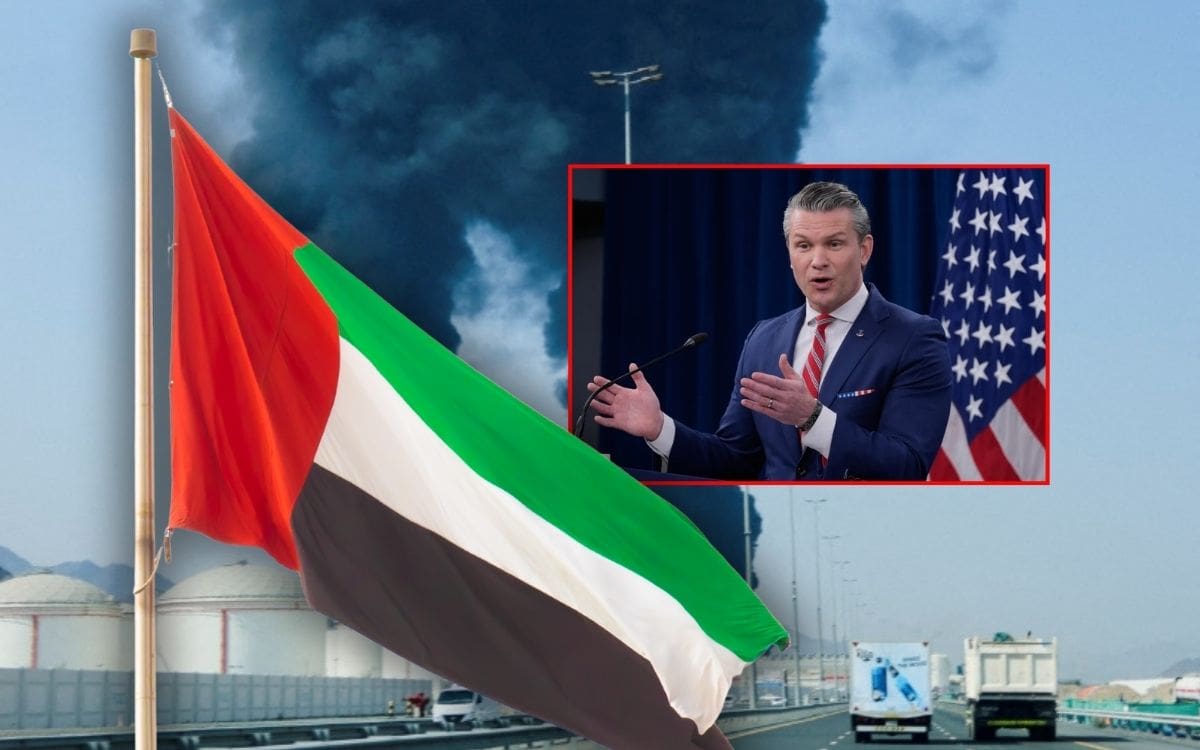 Irán ataca a Emiratos con drones y misiles, provoca incendio en zona petrolera y reaviva el riesgo de conflicto en el estrecho de Ormuz. | Crédito: AP/Canva