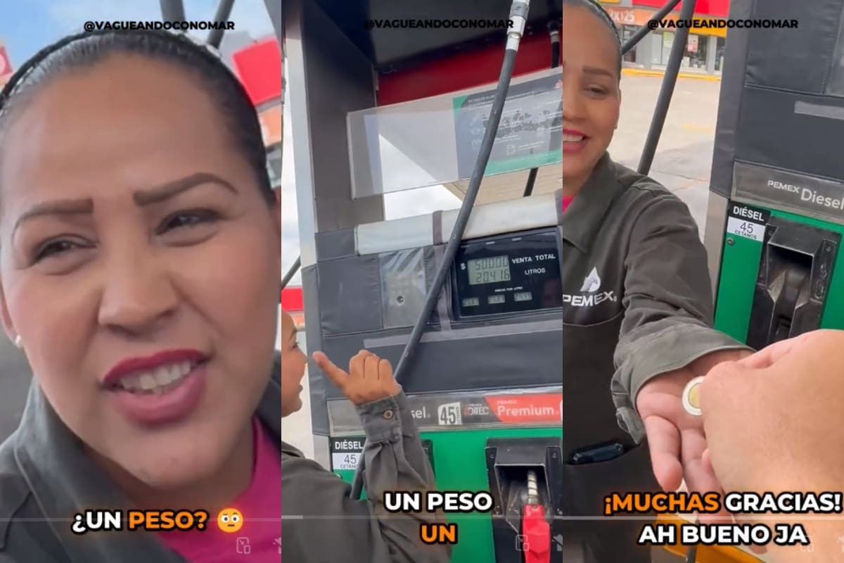 VIDEO | ¡Hombre se vuelve viral por pedir solamente un peso de gasolina!