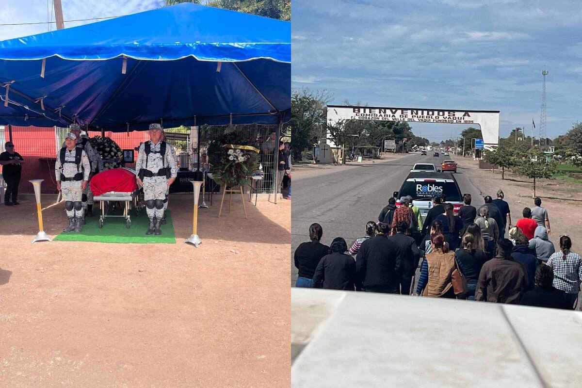 Despiden en Sonora a uno de los militares desaparecidos en Ensenada