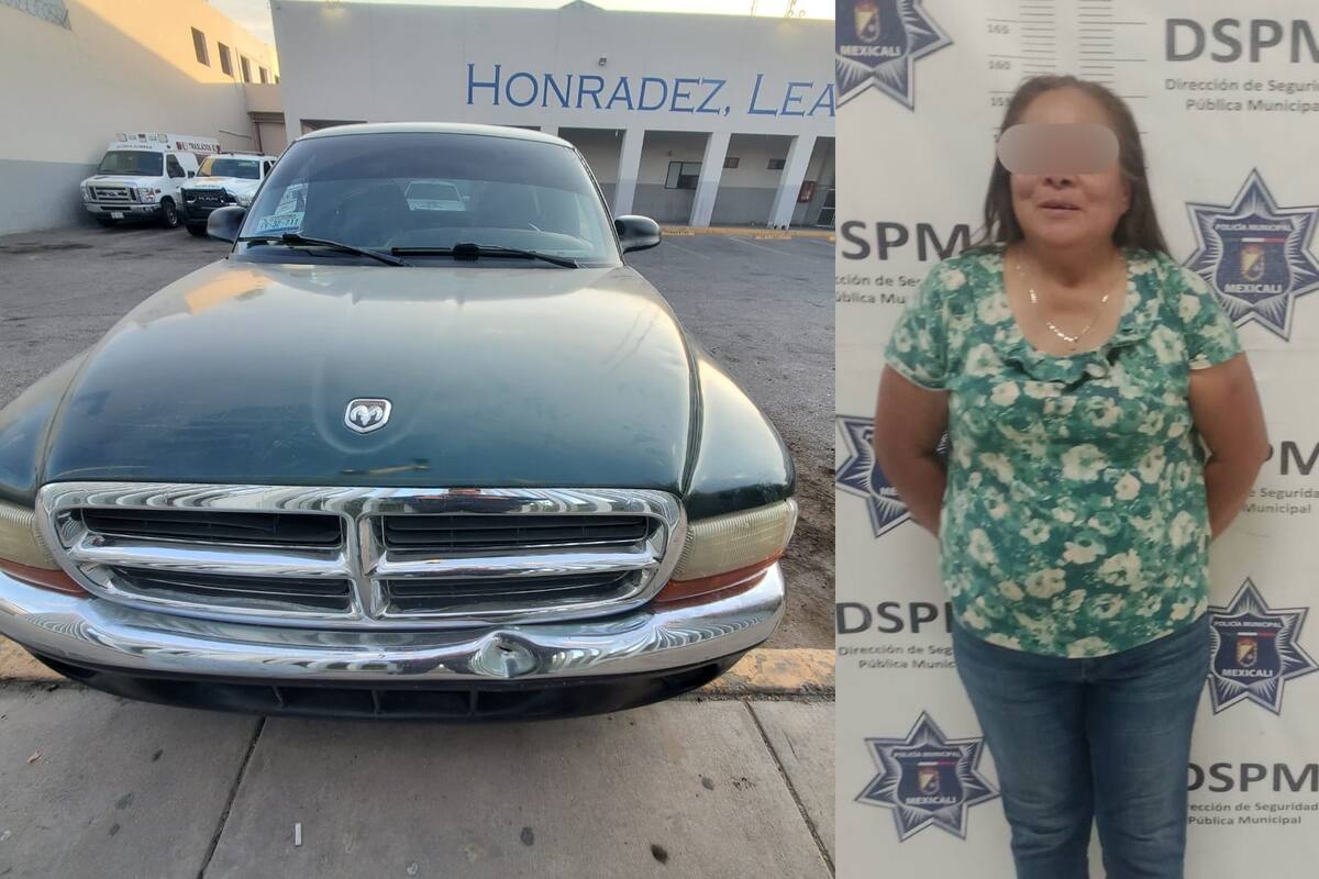 Mujer es arrestada por conducir auto con reporte de robo