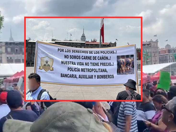Protesta policial en el Zócalo: Exigen protección y destitución de mandos tras ataques del 2 de octubre