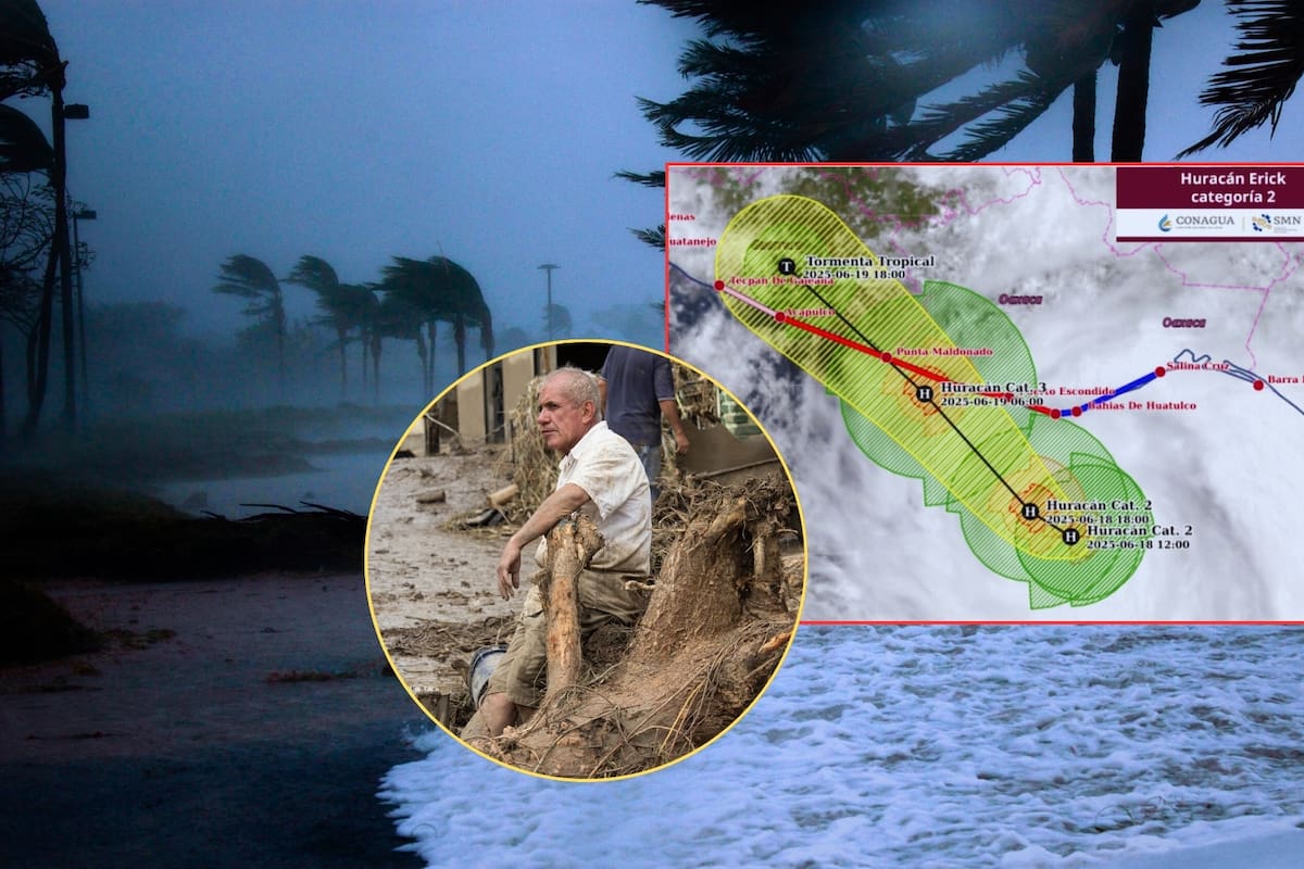 Huracán Erick se intensifica a categoría 2 y amenaza con impactar en Oaxaca y Guerrero como categoría 3