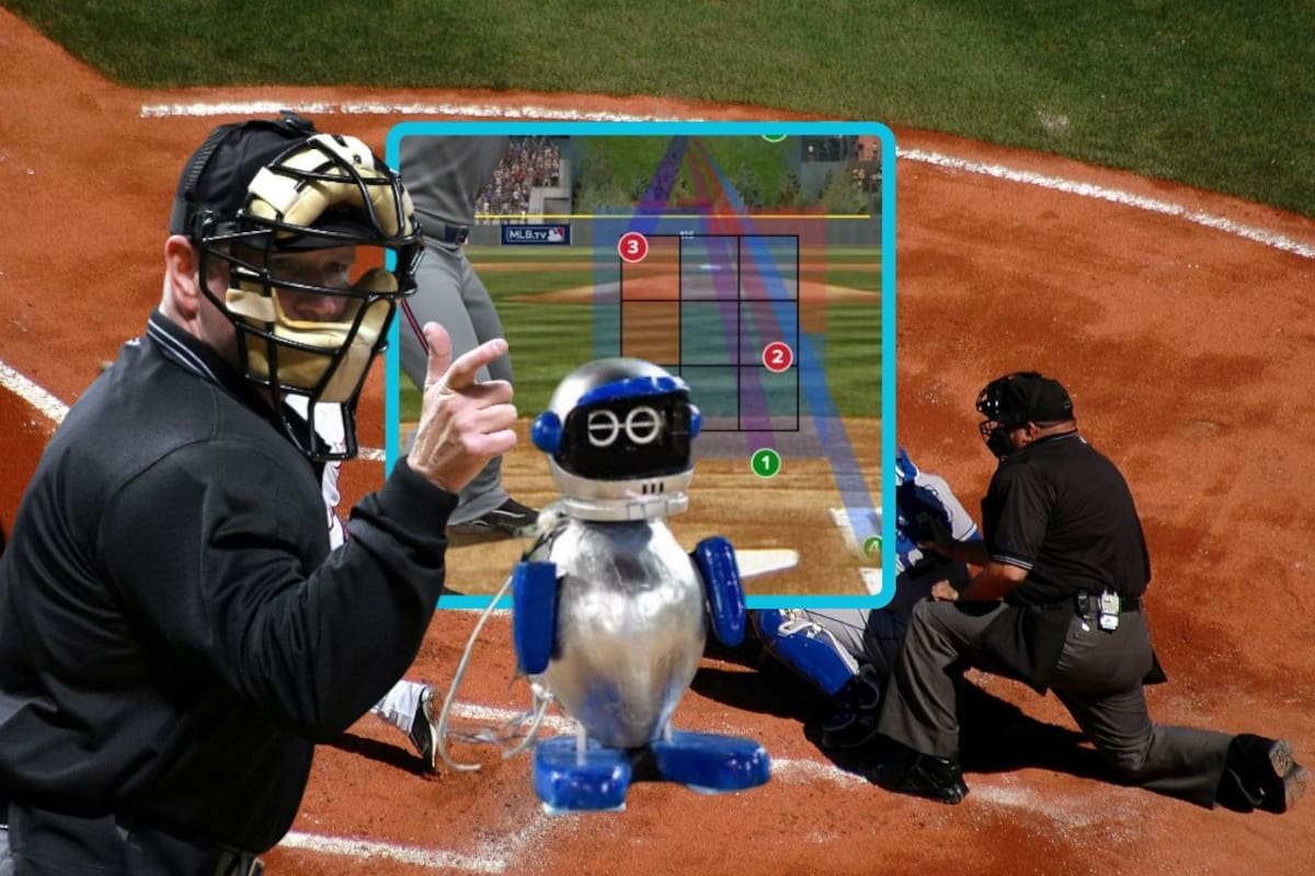 Cansado de las quejas en el diamante, un japonés de 58 años construye un robot umpire portátil que analiza la trayectoria de cada lanzamiento para marcar bolas y strikes