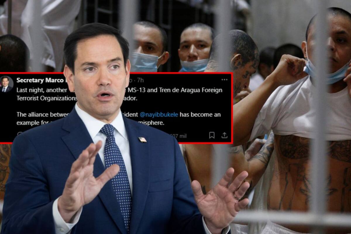 Marco Rubio anuncia deportación de 10 migrantes acusados de pertenecer a MS-13 y Tren de Aragua a El Salvador