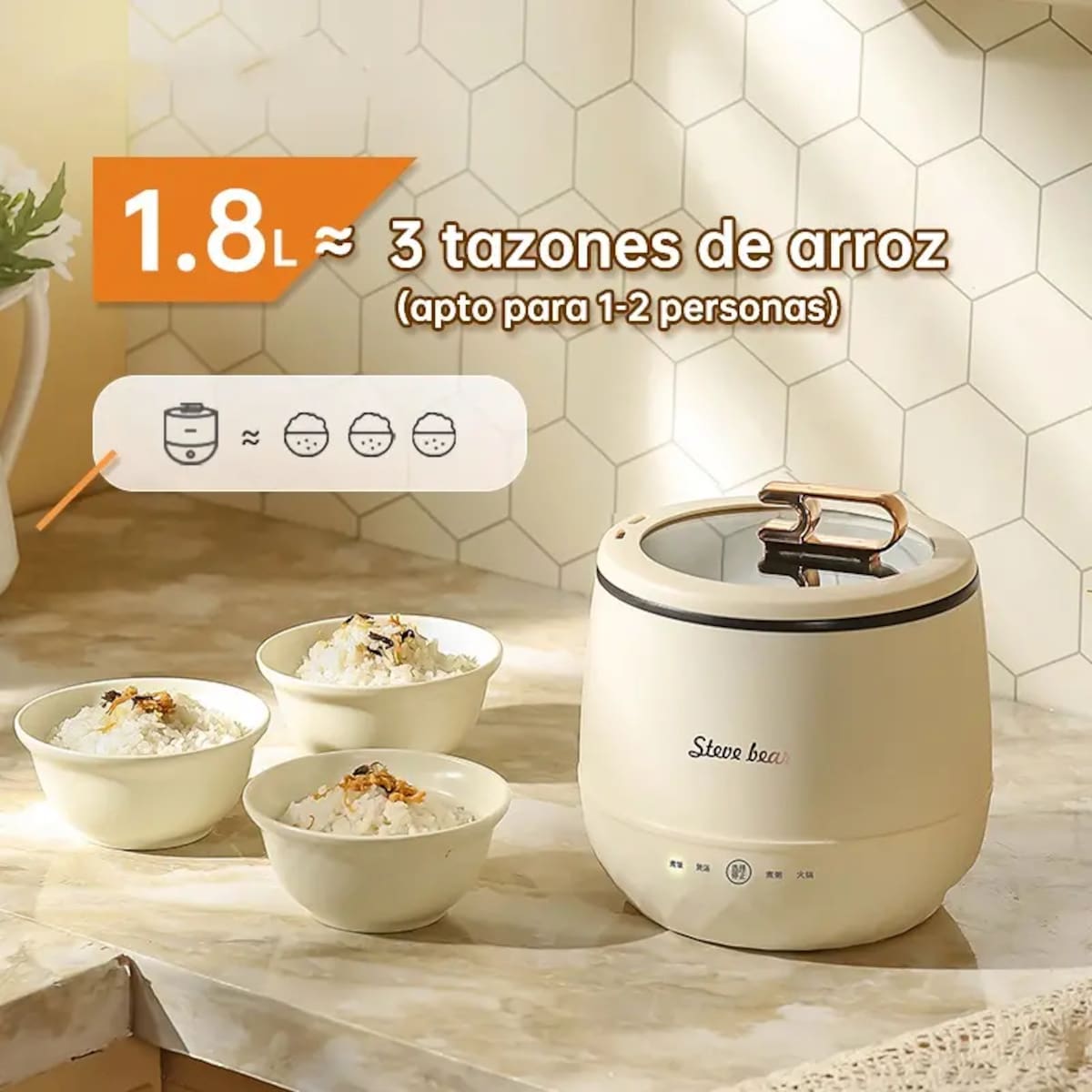 Arrocera eléctrica multifunción de 1.8 litros | Mercado Libre