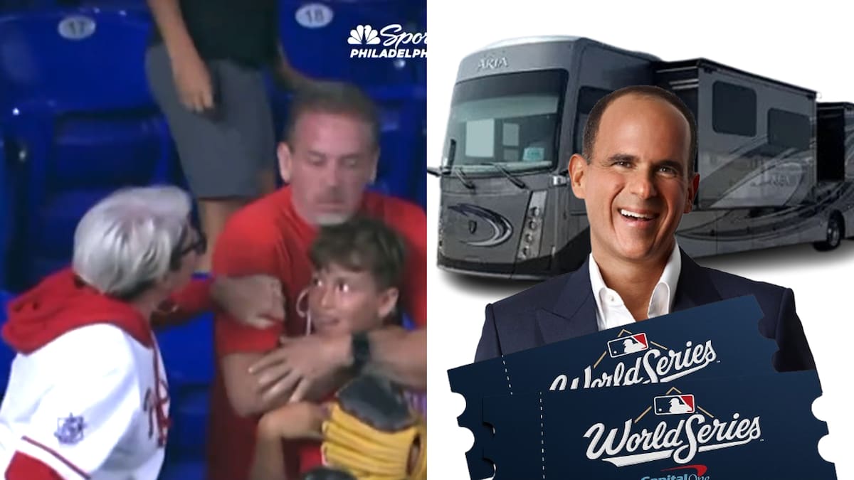 Señora le quita pelota a niño en juego de beisbol y se hace viral; pero hombre millonario le termina regalando boletos para la Serie Mundial y una autocaravana de lujo