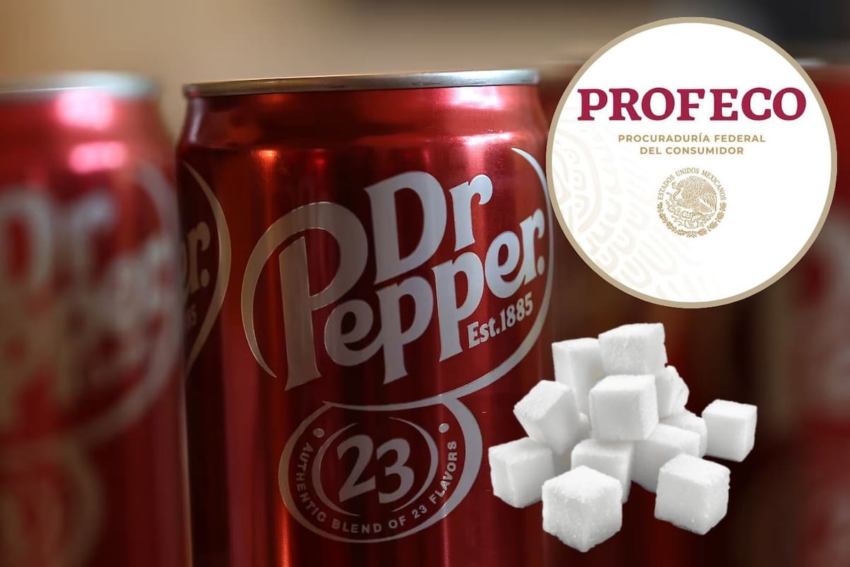Profeco analiza refrescos en México y concluye que Dr. Pepper supera a Coca-Cola y Pepsi en niveles de azúcar con hasta 70 gramos por lata