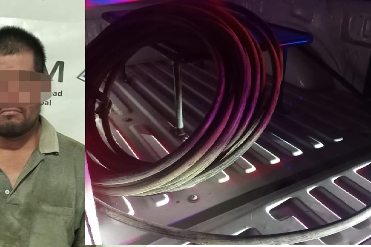 Robaba cable de fibra óptica y tenía orden de aprehensión por narcomenudeo