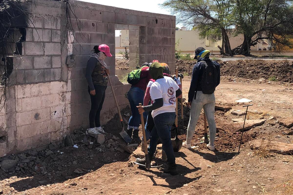 Retoman buscadoras trabajos en colonia Urbi Villa del Rey de Ciudad Obregón