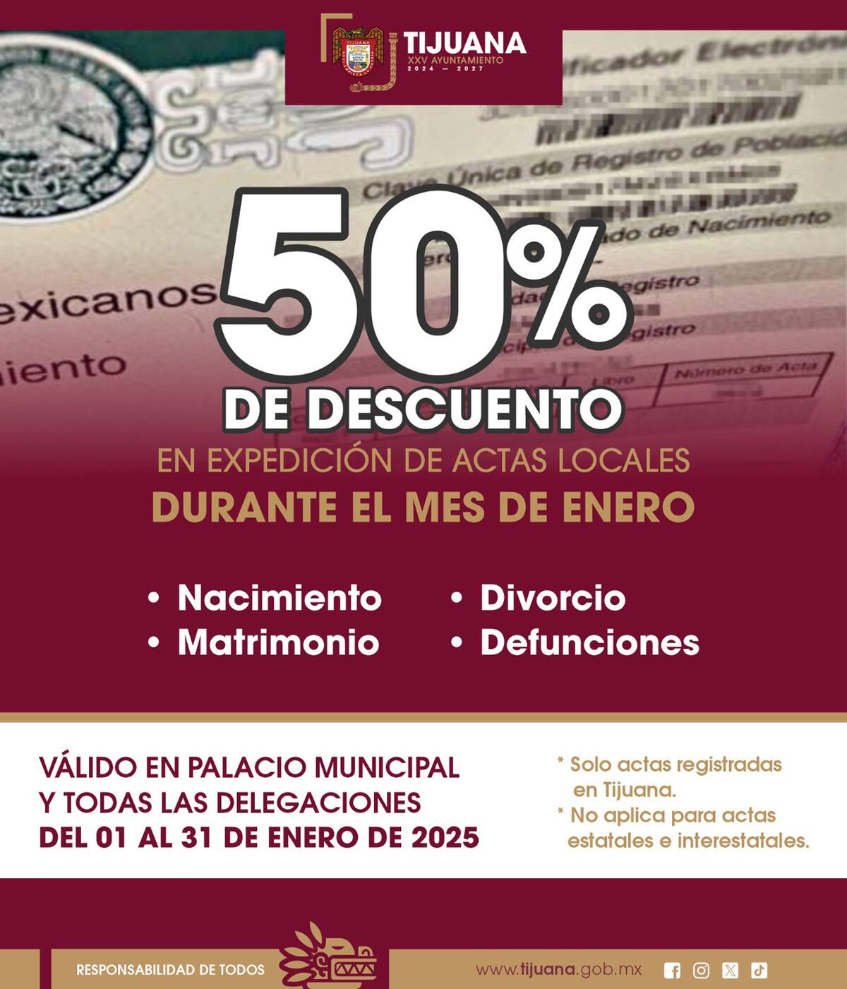 La campaña de descuento se realizará del 1 al 31 de enero.