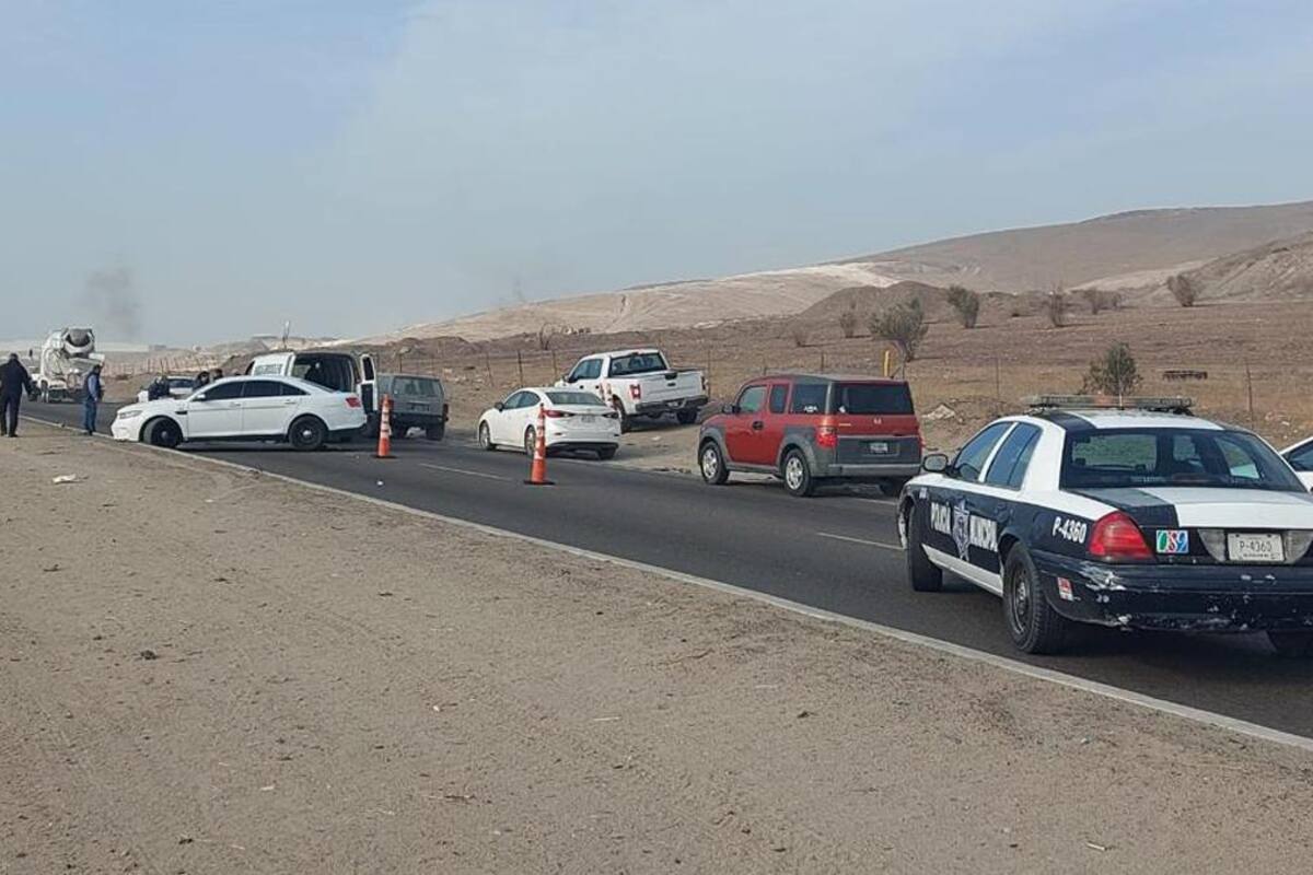 Muere hombre atropellado sobre la carretera libre Tijuana-Tecate