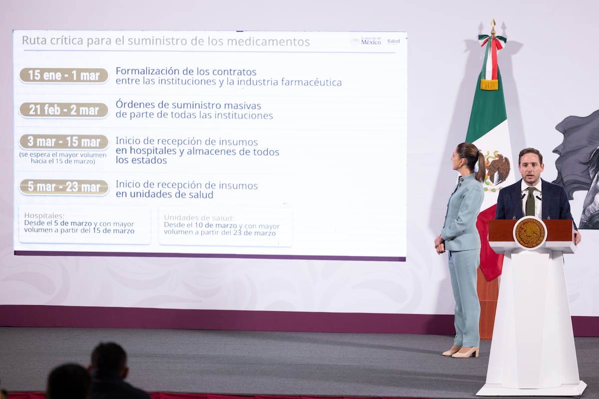 Eduardo Clark García, subsecretario de Salud, en la "Mañanera del Pueblo" el 18 de febrero del 2025. | Crédito: Presidencia