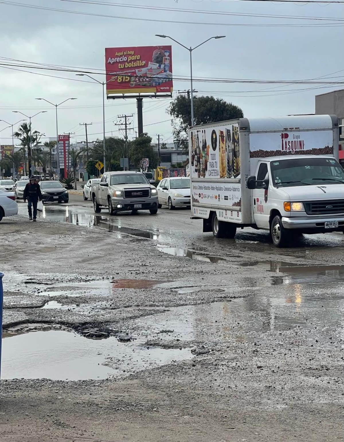 Las recientes lluvias registradas en el municipio han evidenciado el deterioro del pavimento sobre el bulevar Benito Juárez, donde han aparecido nuevos baches y se han profundizado varios más. Foto: Carmen Gutierrez