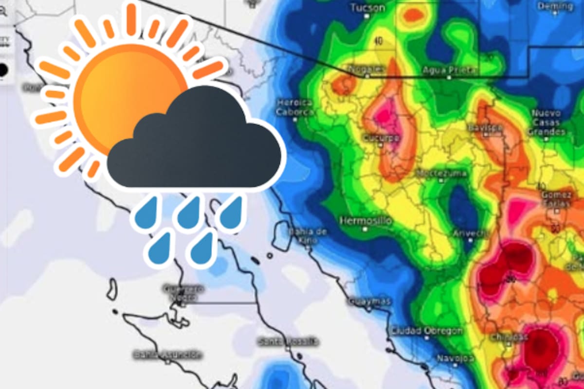 Se mantiene el aviso: lluvias monzónicas y temperaturas de hasta 42 °C continuarán toda la semana en Sonora