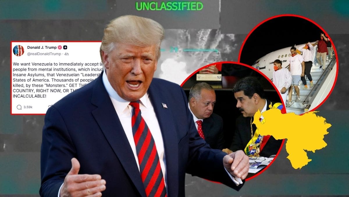 Donald Trump, exigió a Venezuela mediante una red social que acepte el regreso de prisioneros y personas de instituciones mentales, amenazando con un costo "incalculable" si no lo hace.