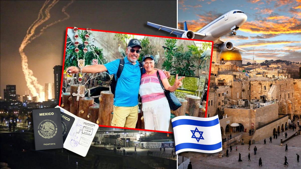 Carlos Alberto Cuevas García y su madre viajaron a Israel para visitar Tierra Santa, pero debido al conflicto bélico no han podido regresar. FOTO: Especial