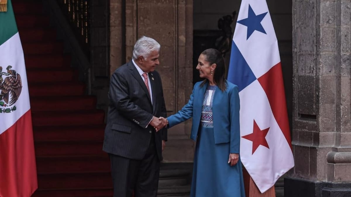 Sheinbaum recibe al presidente de Panamá en Palacio Nacional; abordarán economía, cooperación y la neutralidad del Canal de Panamá