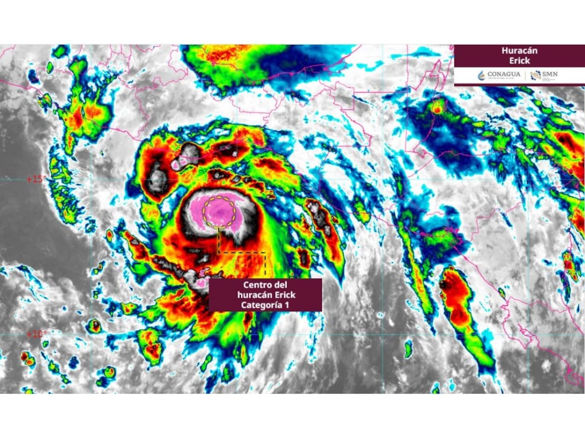 Huracán 'Erick' ya es categoría 1: SMN