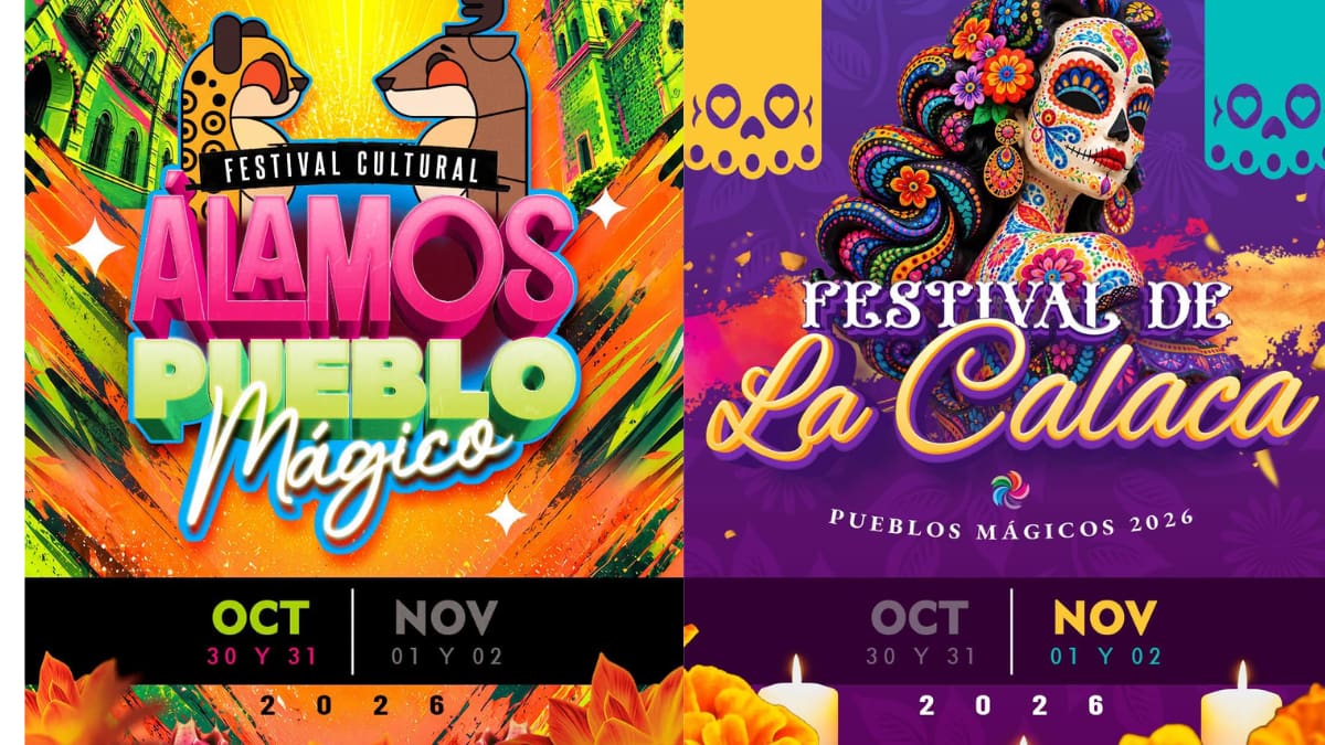 Álamos presenta cartelera del Festival Pueblo Mágico y Festival de La Calaca 2026 con conciertos, talleres y desfile de Catrinas