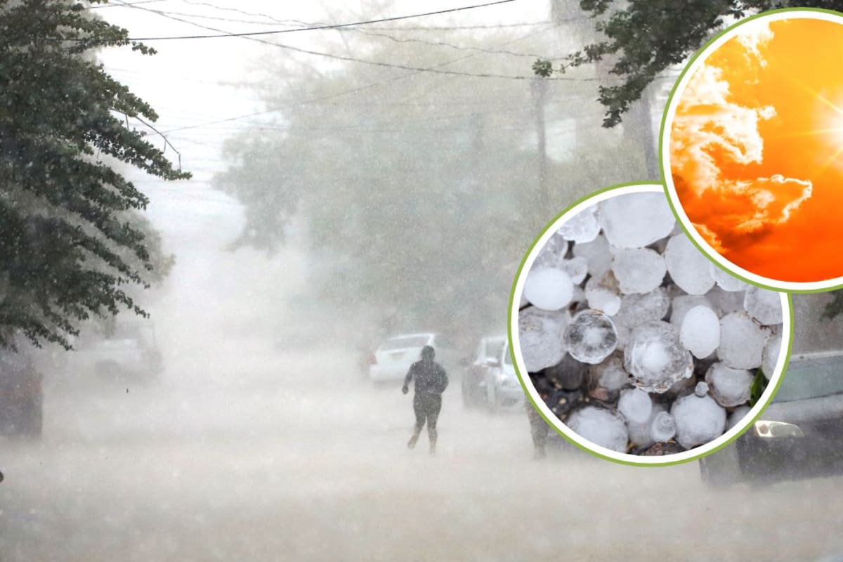Monzón mexicano dejará lluvias de hasta 150 mm en cinco estados este sábado, mientras seguirá el calor de 45 °C