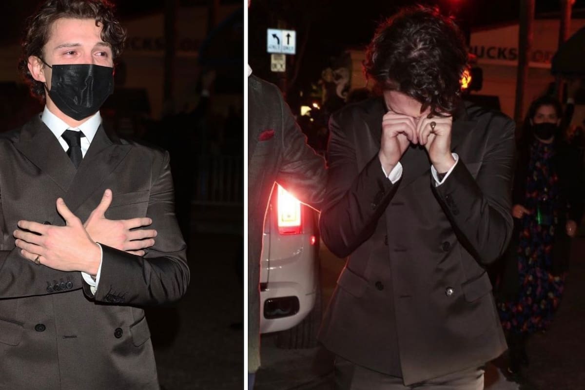 Tom Holland rompe en llanto tras la premiere de 'Spider-Man: No way home'