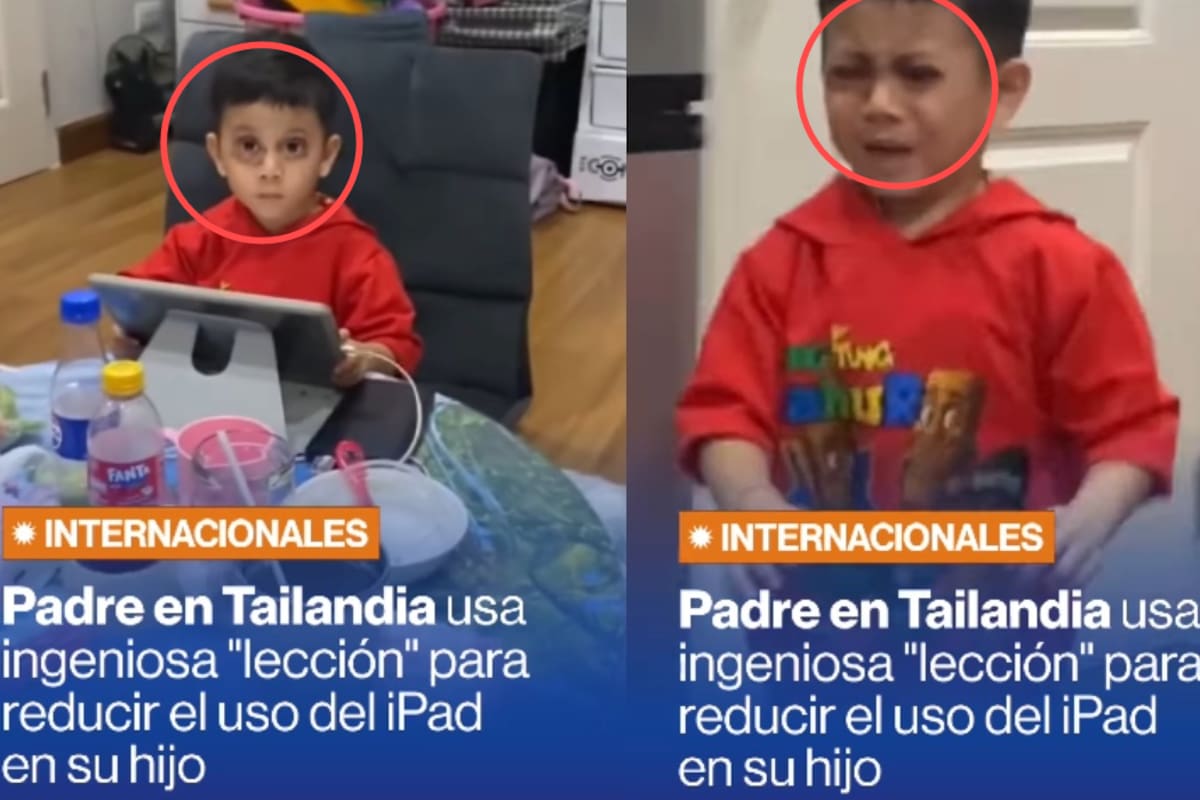 “Le pintó los ojos morados, parecían moretones”: Padre se vuelve viral por darle una hilarante lección a su hijo sobre el uso excesivo de la tablet