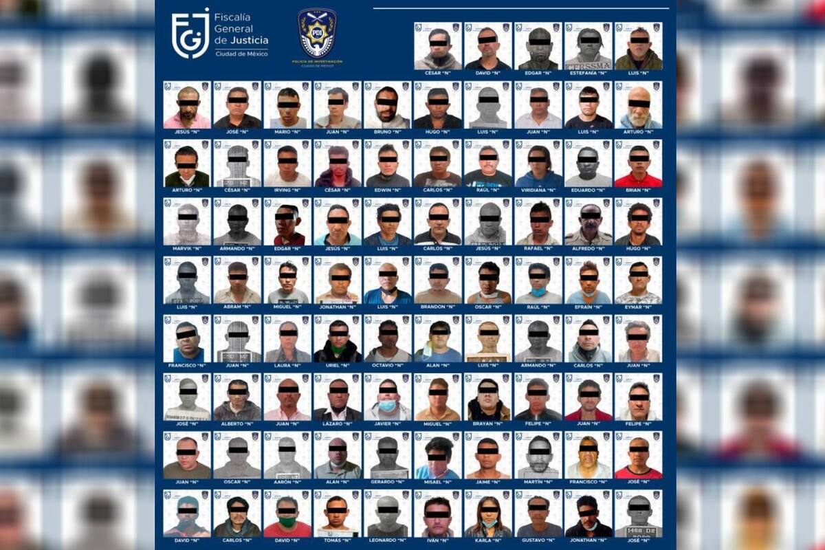 CDMX: En 14 días, la policía de investigación ha detenido a 85 personas acusadas de robo