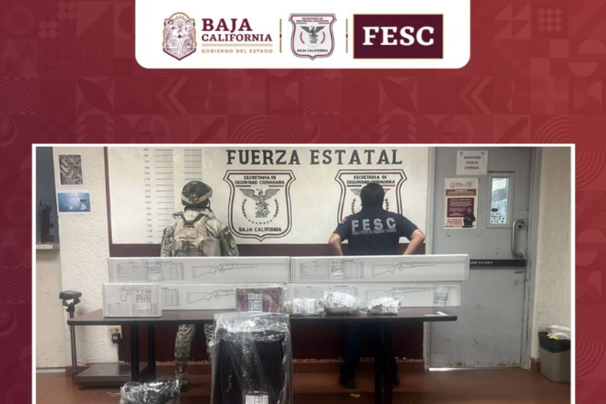 Descubren arsenal de armas en Tecate