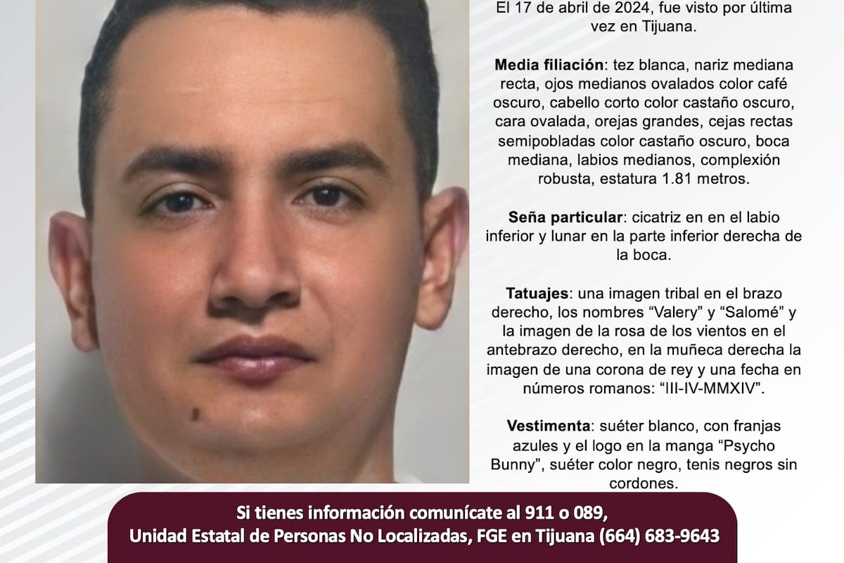 Se busca a Jonathan Alexis Barrios Chaparro de 30 años de edad