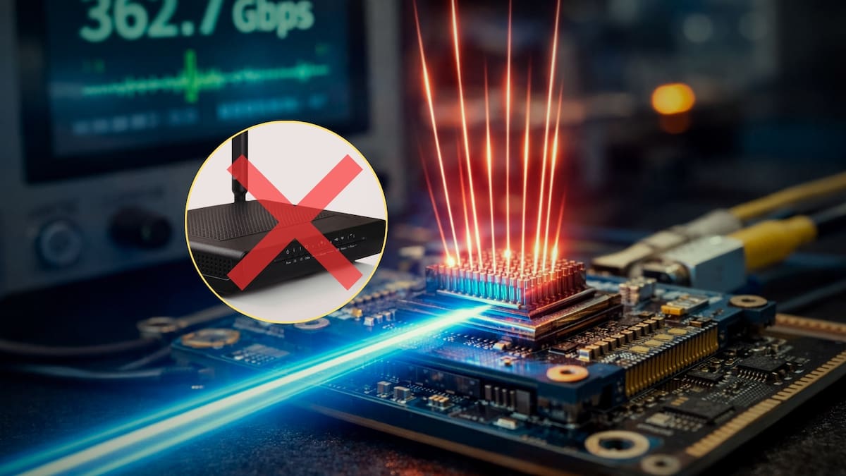 Un nuevo chip de internet por luz alcanzó los 362 Gbps y anticipó una nueva era para la conectividad, con menos interferencias, mayor velocidad y mejor rendimiento en espacios donde el Wi-Fi ya no es suficiente
