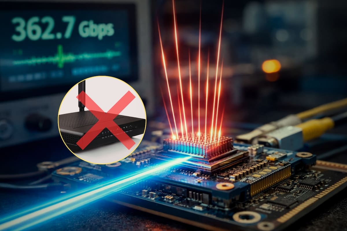 Un nuevo chip de internet por luz alcanzó los 362 Gbps y anticipó una nueva era para la conectividad, con menos interferencias, mayor velocidad y mejor rendimiento en espacios donde el Wi-Fi ya no es suficiente