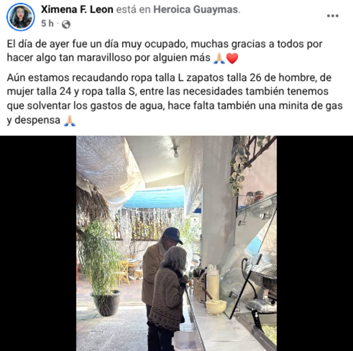 Foto: Ximena León en Facebook.