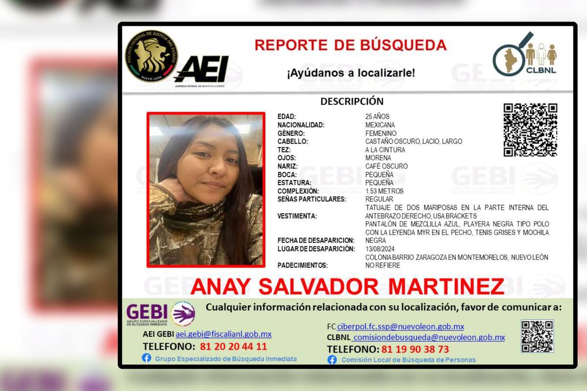 Anay salió del trabajo, le dio aventón a una compañera y nadie la volvió a ver: ¿Qué se sabe del caso?