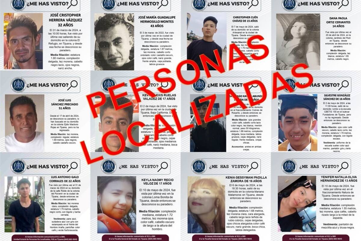 FGE localiza a 12 personas reportadas como desaparecidas