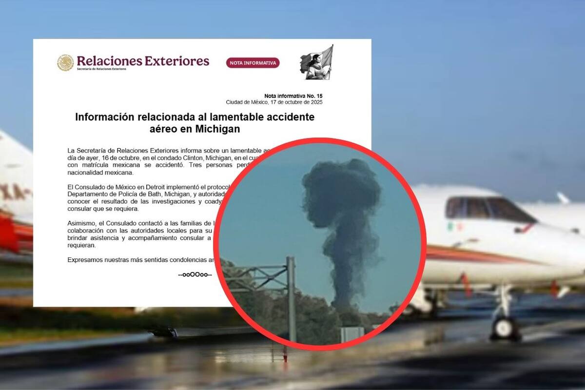 SRE confirma la muerte de tres mexicanos en accidente de avioneta en Michigan; pilotos y personal realizaban vuelo de prueba tras mantenimiento