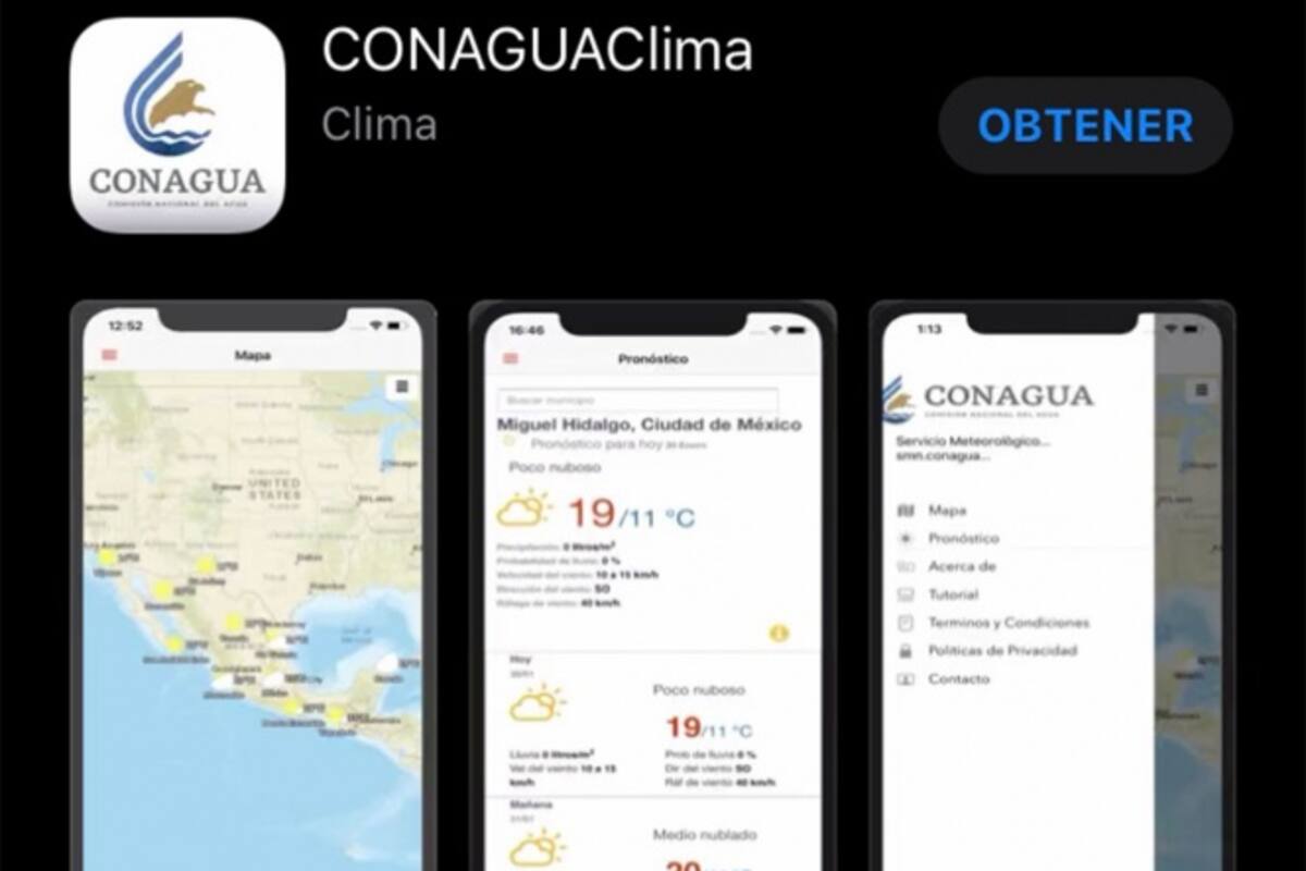 Conagua lanza App para consultar el clima