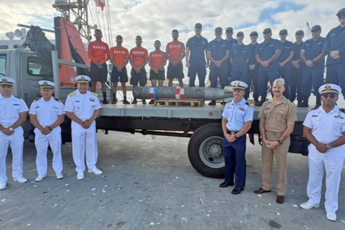 La Marina recuperó frente a Ensenada un torpedo de prácticas perdido por Estados Unidos durante un entrenamiento cerca de California y determinó que las condiciones del mar lo llevaron hasta aguas mexicanas antes de entregarlo a autoridades estadounidenses