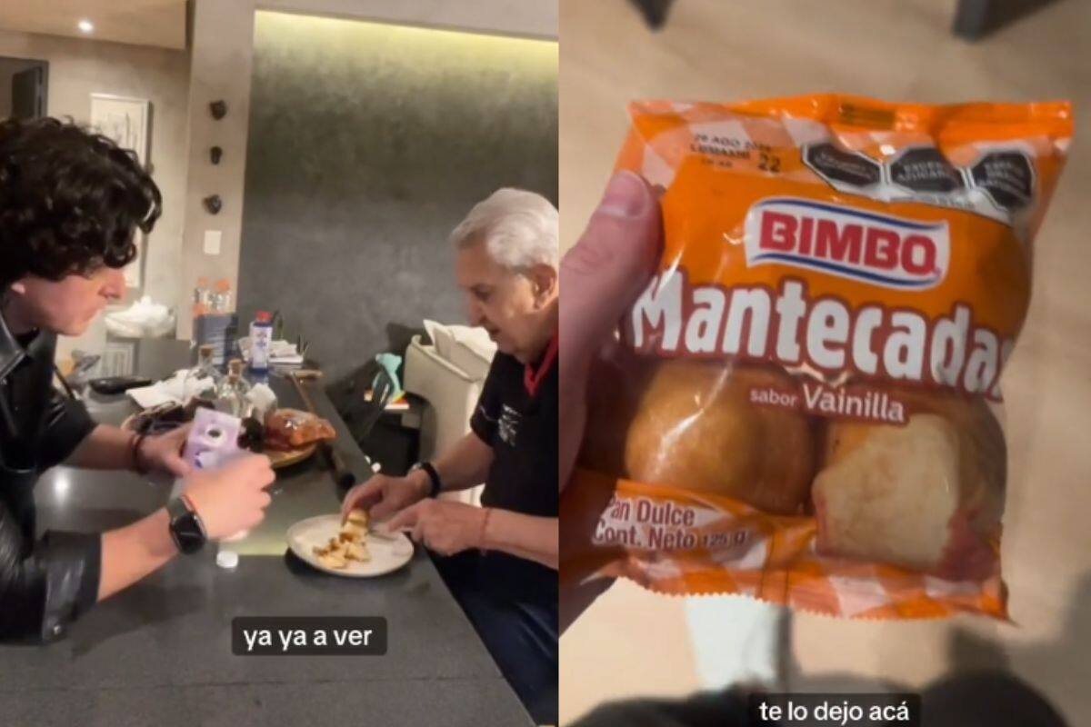 Tiktoker le hace creer a su abuelo que está en un ‘loop temporal’ con unas mantecadas