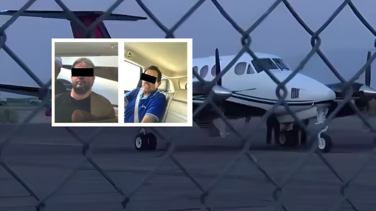 Ismael "El Mayo" Zambada y Joaquín Guzmán López fueron detenidos en una avioneta que voló de México a los Estados Unidos.