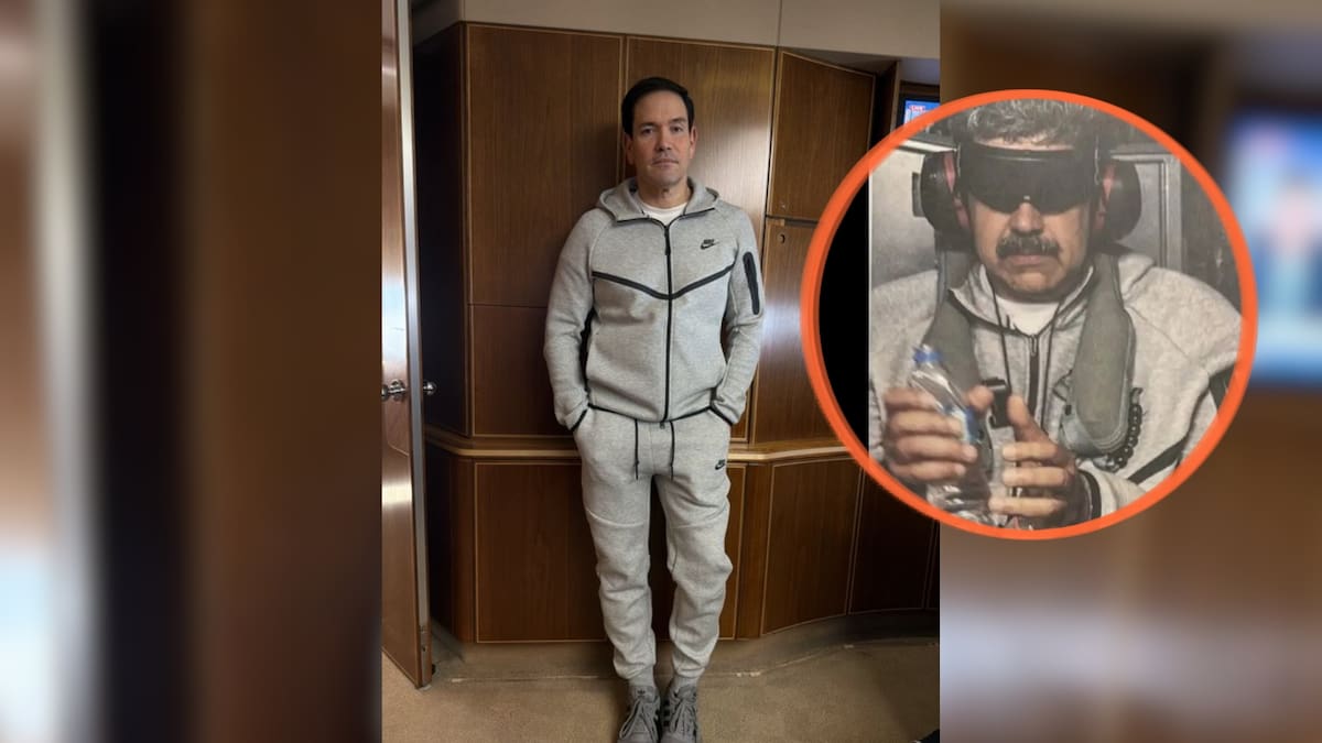Marco Rubio niega mensaje político tras aparecer con el mismo conjunto Nike que usó Nicolás Maduro el día de su captura y dice que el líder venezolano “le copió”