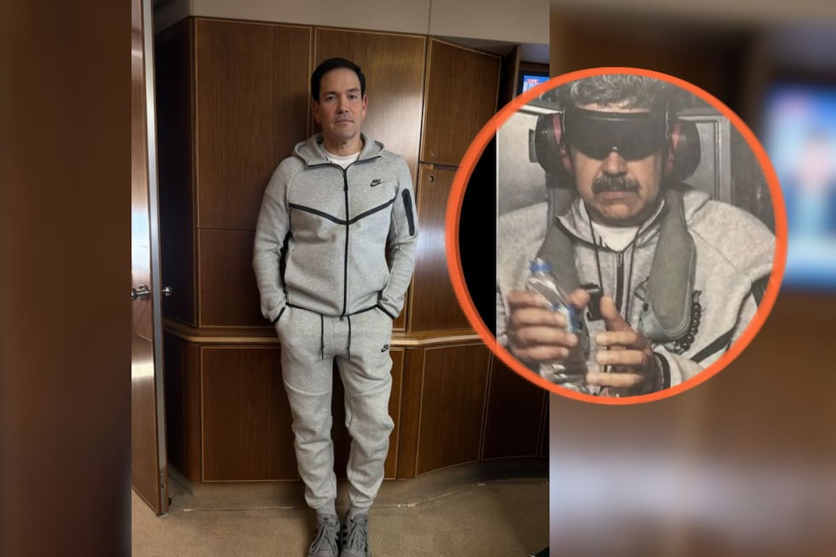 Marco Rubio vistió el mismo conjunto deportivo que portaba Nicolás Maduro durante su captura y la imagen difundida por la Casa Blanca generó especulaciones sobre un posible mensaje simbólico de la administración de Donald Trump hacia el régimen venezolano