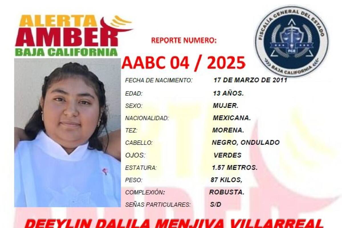 Activan Alerta Amber por Deeylin Dalila Menjiva Villarreal
